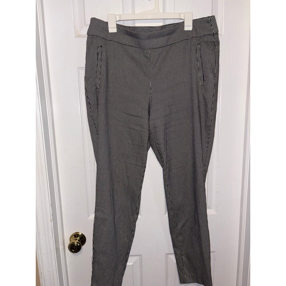 Elle black-and-white hound tooth women’s skinny dress pull on pant size XL 0983